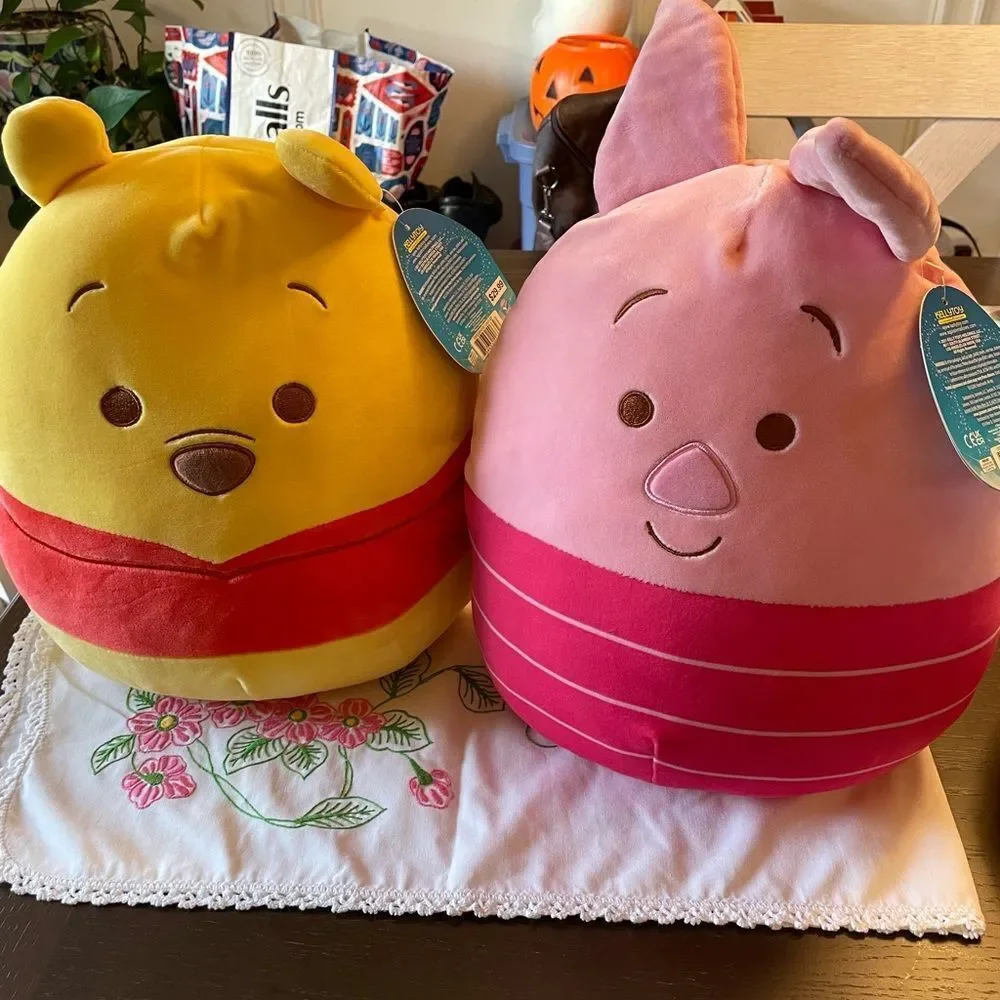 Winnie The Pooh and Piglet Disney Squishmallow Plushes